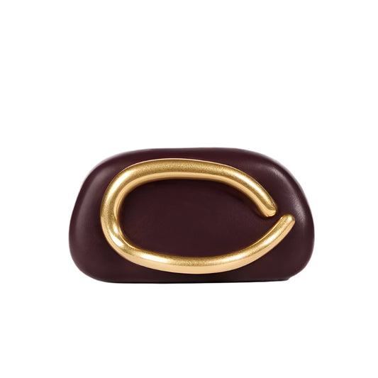 Women Gold Closure Box Clutch Bag | Party Clutch