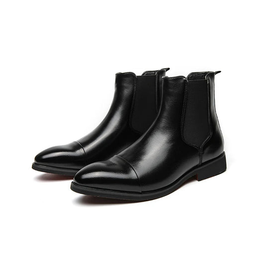 Men Chelsea Boots | Red Sole Leather | Heeled Boots | Ankle Boots