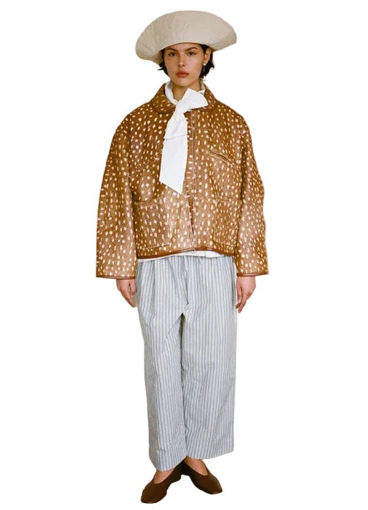Women Vintage Spotted Jacket | Animal Print | Casual Edgy Chic | Deer Print Jacket