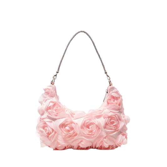Women Rose Flower Shoulder Bag | Luxury Handbag | Evening Bag