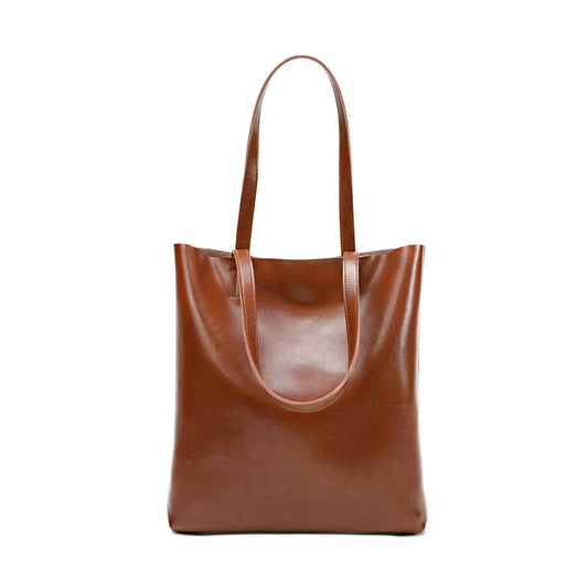 Women Genuine Leather Tote Bag | Large Capacity Leather Bag