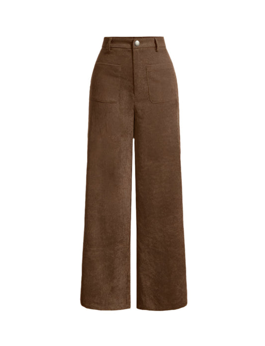 Women Vintage Straight Pants | All Season Casual Retro Full-Length Pants