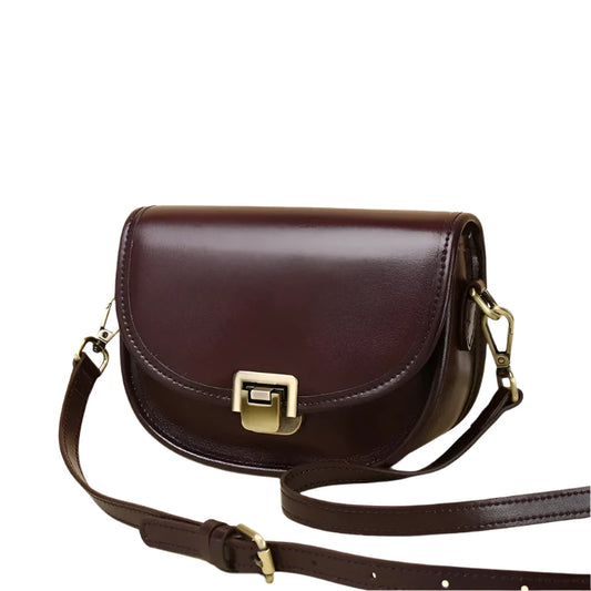 Women Small Leather Saddle Bag | Crossbody Bag