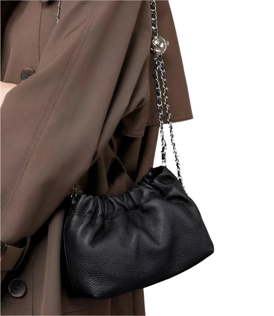 Women Genuine Leather Cloud Bag | Dumpling Shoulder Bag
