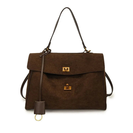 Women French Handbag | Luxury Shoulder Bag | Large Capacity Metal Buckle Tote Bag