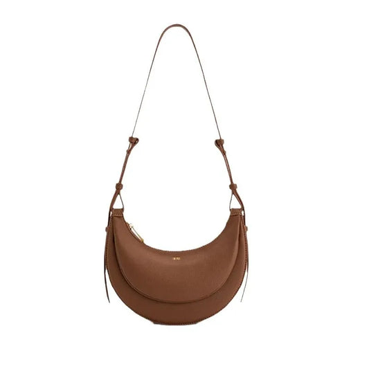 Women Leather Half Moon Crossbody Bag | Commuter Bag | Underarm Bag