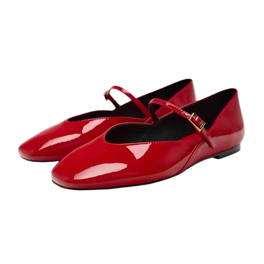 Women Ballet Shoes | Casual Round Toe Flats | Patent Leather | Ballerina Flats