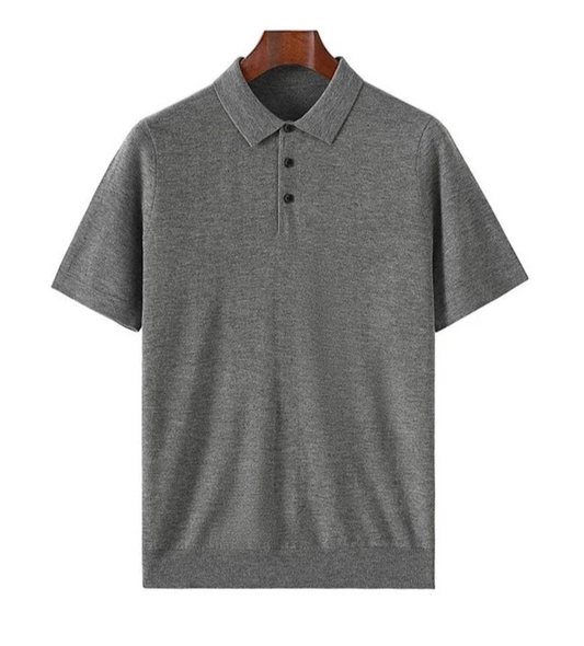 Men Wool Polo Shirt | Knitted Polo Shirt