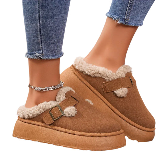 Women Plush Winter Platform Slippers | Women Snow Boots