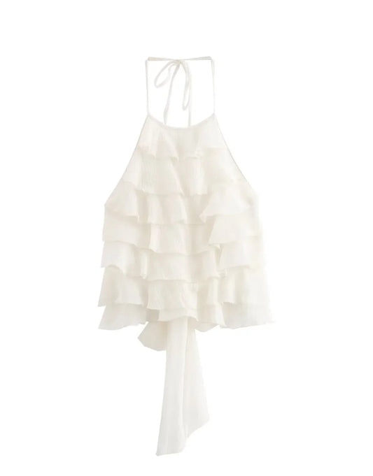 Women Halter Neck Top | Sleeveless | Backless Bow Top | Off Shoulder