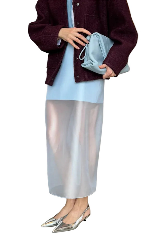 Women Mesh Long Skirt | Summer | Y2k Skirt | Mesh Maxi Skirt | See-Through | High Waist