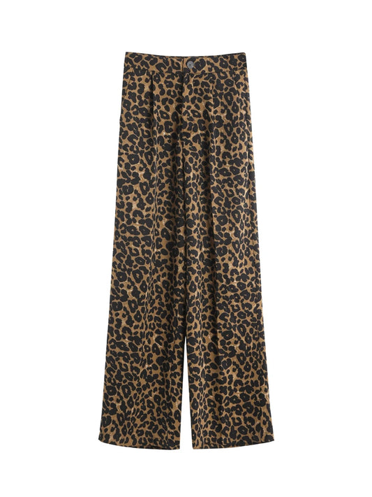 Women Vintage Leopard Print Pants | Cheetah Print Trousers | Cheetah Jeans