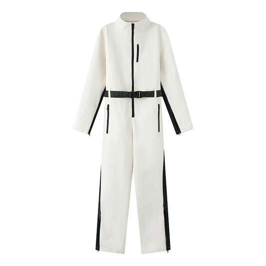 Women Warm Ski Suit | Ski Bodysuit | Long Sleeve | Waterproof | Windproof | Slim Skiing Jumpsuit