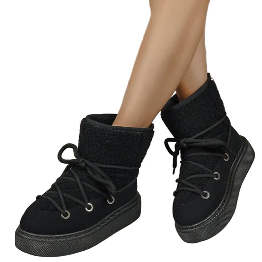 Women Winter Thick-Soled Snow Boots | Mid-Length Warm Boots