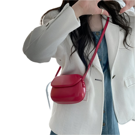 Women Small Shell Leather Crossbody Bag | Messenger Bag
