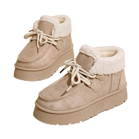 Women Winter Snow Boots | Fleece Lined | Thick Casual Cotton Shoes | Casual Short Boots