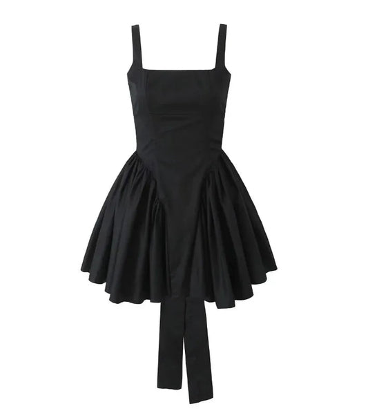 Women Mini Backless A Line Dress | Summer Bow Dress