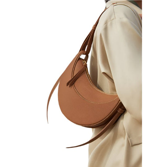 Women French Crescent Saddle Armpit Bag | Luxury Texture | Half Moon Crossbody Bag | Shoulder Bag