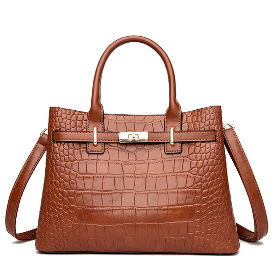 Women 3-layer Leather Handbag | Shoulder Bag