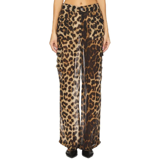 Women Summer Leopard Print Trousers | Loose Pants | Vacation | Beachwear | Cheetah Print