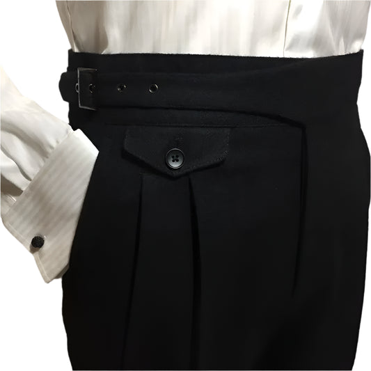 Men Woolen Pants | High Waisted Straight Trousers | Warm Suit Pants