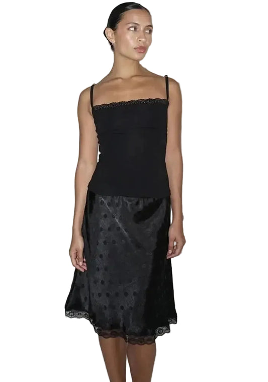 Women Polka Dot Lace Skirt | High Waist | Mini Skirt