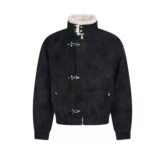 Unisex Bomber Jacket | Thick Wool Inner | Parka Retro Jacket