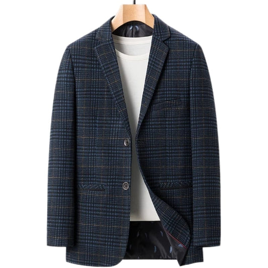 Men British Style Casual Blazer | Premium Plaid Blazer