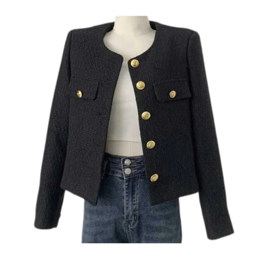 Small Tweed Coat Women | French Vintage Outerwear