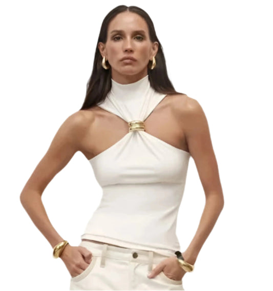 Women Summer Metal Knot Tank Top | Sleeveless Casual Vest