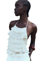 Women Halter Neck Top | Sleeveless | Backless Bow Top | Off Shoulder