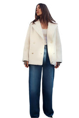 Women French Short Coat | Double Breasted Coat