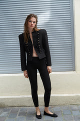 Women Napoleon  Jacket | Single Breasted  | Cropped Jacket | Short Coat