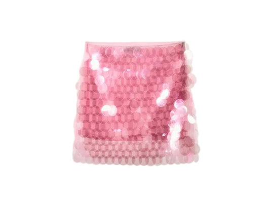 Women Sequin Mini Skirt | Low Rise Bodycon Skirt