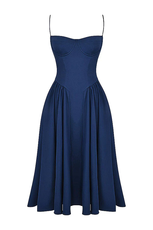 Women Pleated Sling Summer Dress