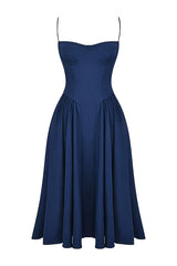 Women Pleated Sling Summer Dress