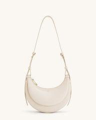 Women Leather Half Moon Crossbody Bag | Commuter Bag | Underarm Bag