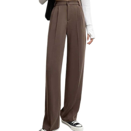 Women Regular High-Waisted Wide Leg Loose Pants | Double Pleated