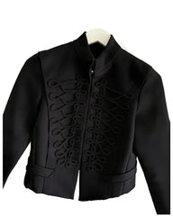 Women Napoleon Jacket | Elegant Office Short Coat | Stand Collar | Spring Jacket | Military Blazer