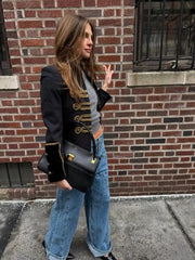 Women Napoleon Jacket | Elegant Office Short Coat | Stand Collar | Spring Jacket | Military Jacket