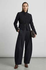 Women Napoleon Jacket | Elegant Office Short Coat | Stand Collar | Spring Jacket | Military Blazer