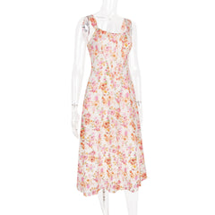 Women Floral Print Long Dress | Corset Dress | Casual Party Dress