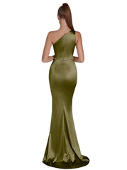 Women Evening Maxi Dress | Wedding Party Dress | One Shoulder Cocktail Dress