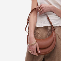 Women Leather Half Moon Crossbody Bag | Commuter Bag | Underarm Bag