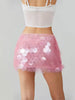 Women Sequin Mini Skirt | Low Rise Bodycon Skirt