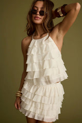 Women Halter Neck Top | Sleeveless | Backless Bow Top | Off Shoulder