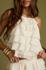 Women Halter Neck Top | Sleeveless | Backless Bow Top | Off Shoulder