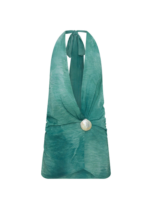 Women Halter Deep V Neck  Mini Dress | Summer Sleeveless Backless Party Dress | Beach Dress