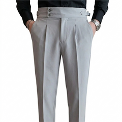Men High Waisted Vintage Pants | Men Old Money Formal Pants | Formal Office Suit Pants