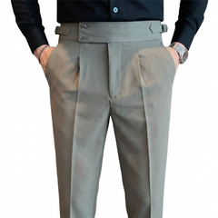Men High Waisted Vintage Pants | Men Old Money Formal Pants | Formal Office Suit Pants